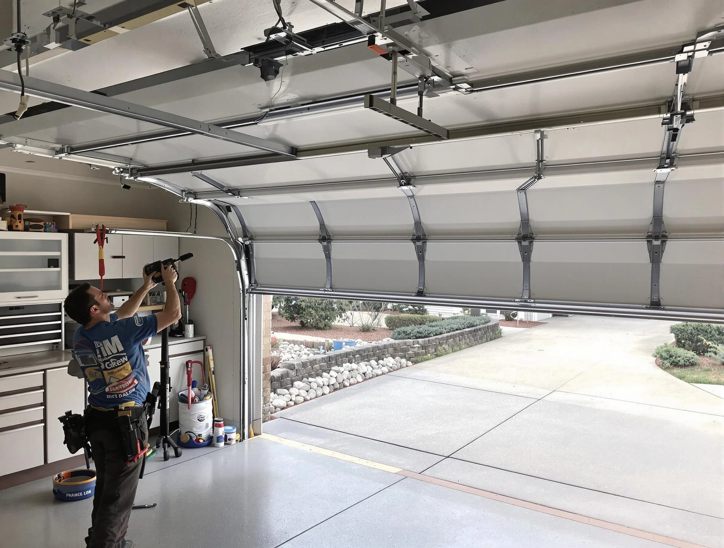 Garage door track repair service by Johnstown Garage Door Repair in Johnstown