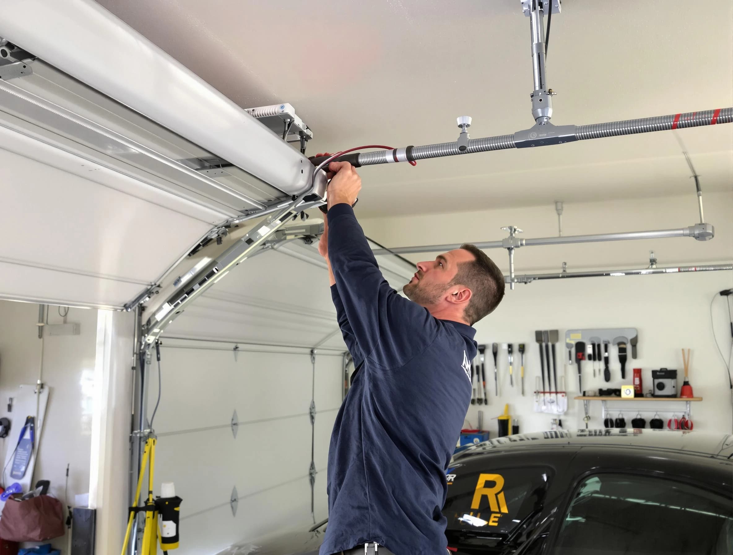 Johnstown Garage Door Repair technician performing garage door cable repair in Johnstown