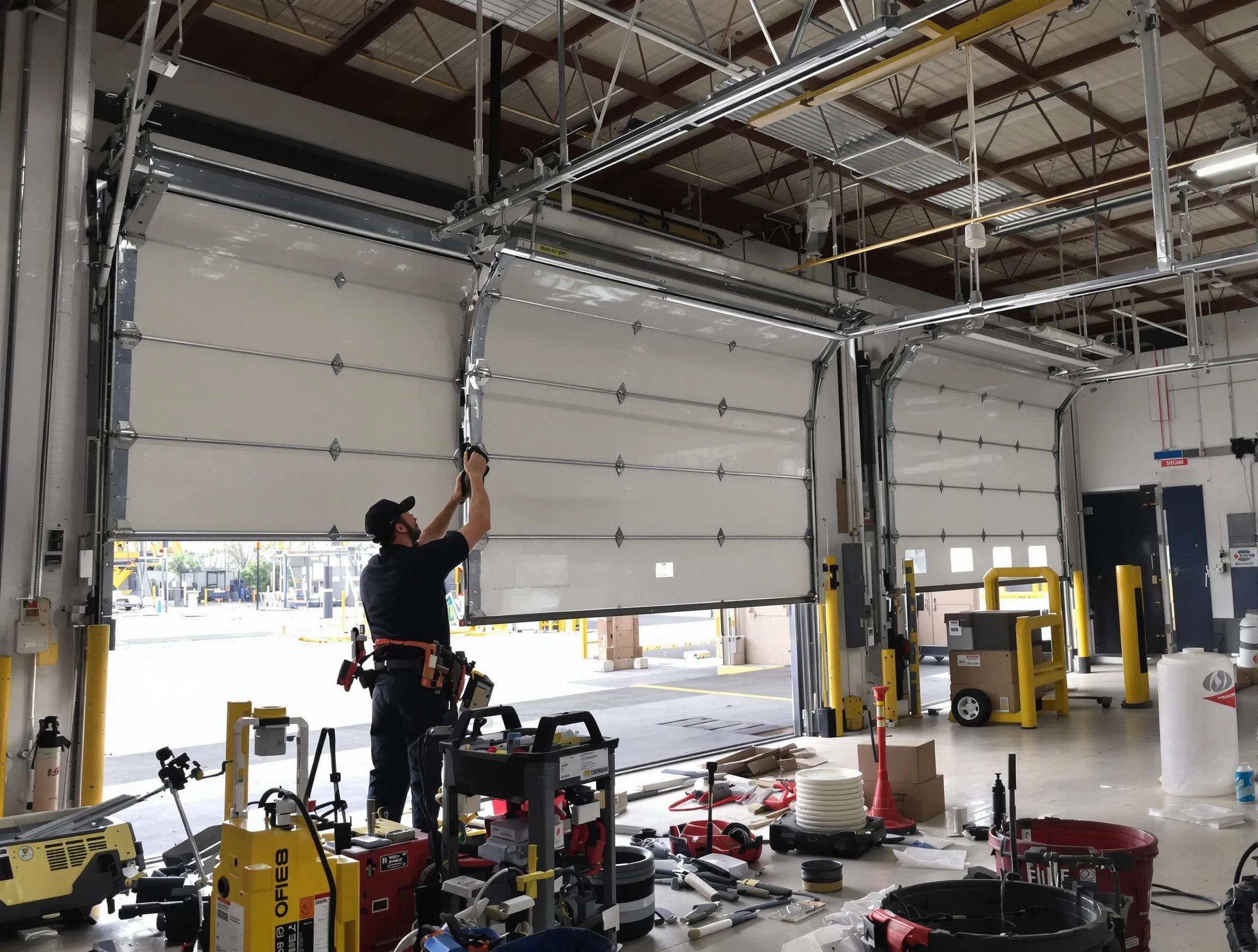 Johnstown Garage Door Repair technician performing commercial garage door repair in Johnstown