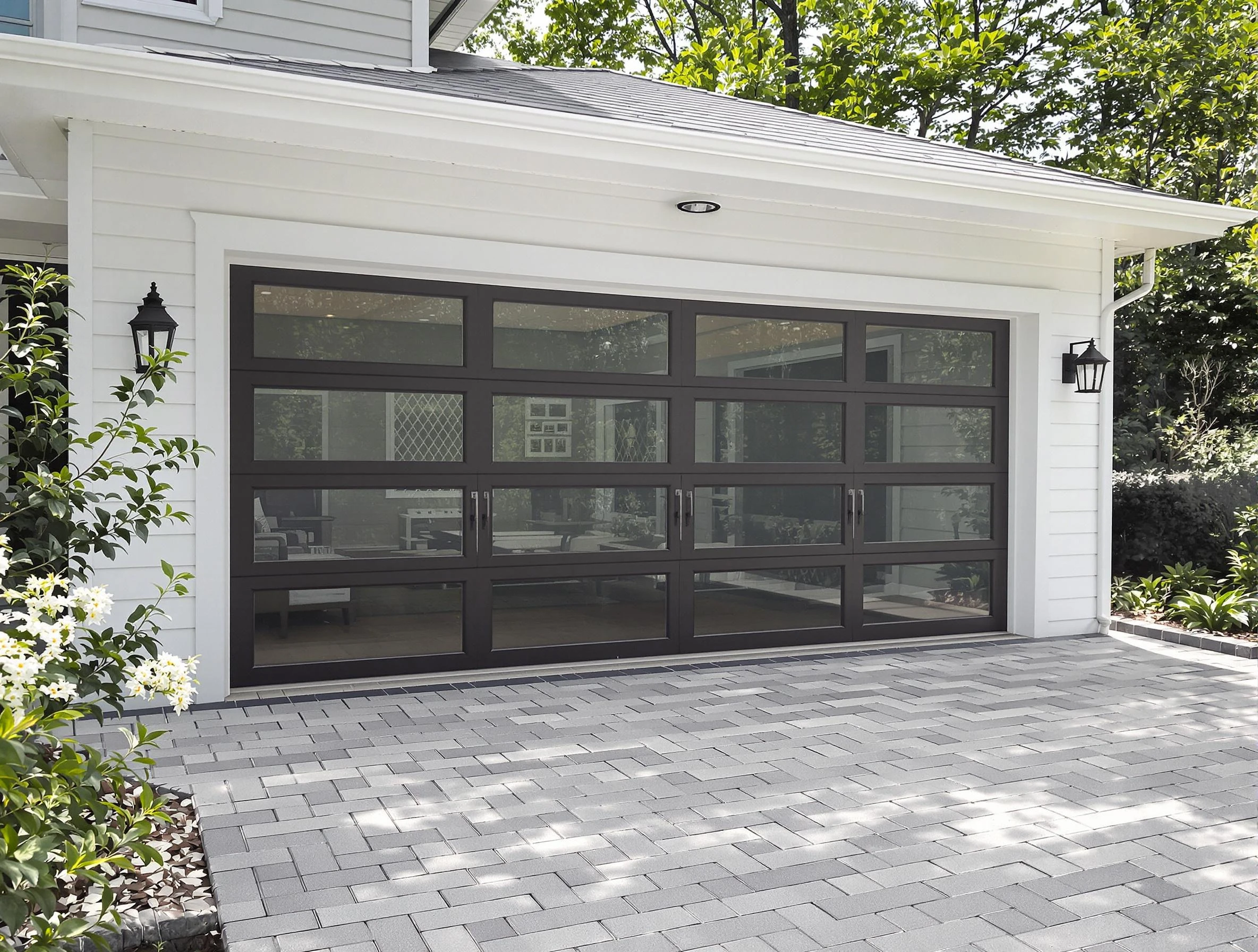 Johnstown Garage Door Repair design specialist presenting custom garage door options to Johnstown homeowner