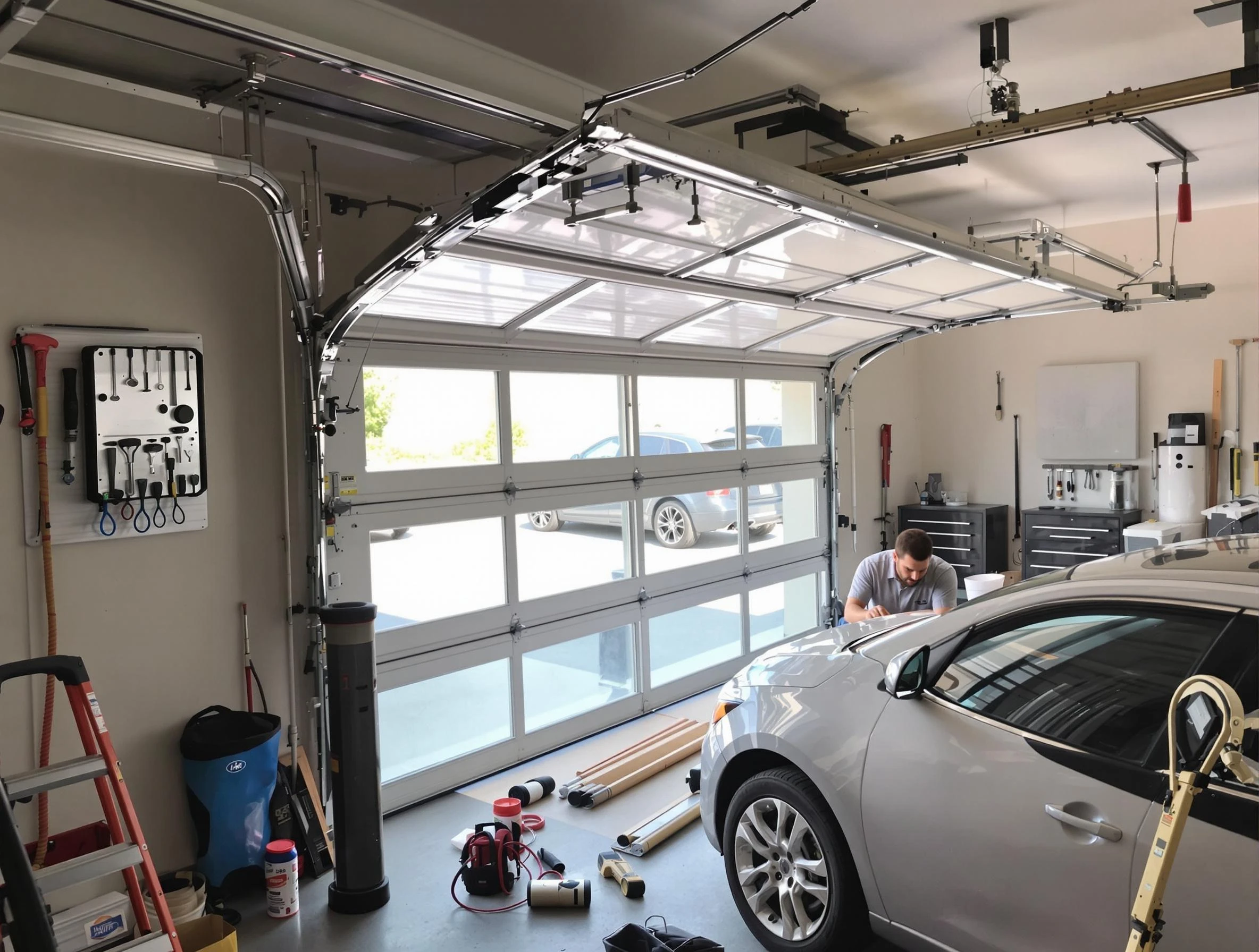 Garage door noise reduction service by Johnstown Garage Door Repair in Johnstown